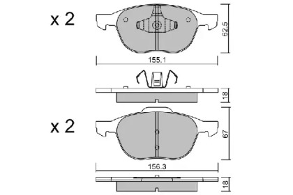 Запчасти для ТО AISIN для VOLVO C30 1.6 D2